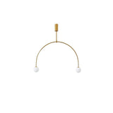 Modern Minimalist Linear Mobile Chandelier with Opal Glass Globes and Black Finish