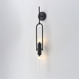 Modern Minimalist Long Arc Glass Wall Sconce for Contemporary Indoor Lighting Decor