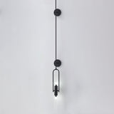 Modern Minimalist Long Arc Glass Wall Sconce for Contemporary Indoor Lighting Decor