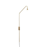 Modern Minimalist Long Swing Arm Wall Lamp Adjustable LED Bedside Sconce in Gold or Black