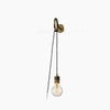 Modern Minimalist Loop Glass Wall Light with Plug in Socket and Copper Metal Finish