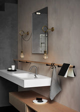Modern Minimalist Loop Glass Wall Light with Plug in Socket and Copper Metal Finish