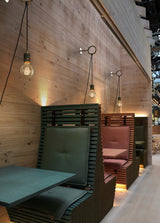 Modern Minimalist Loop Glass Wall Light with Plug in Socket and Copper Metal Finish