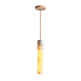 Modern Minimalist Marble Cylinder Pendant Light for Bedroom and Dining Room