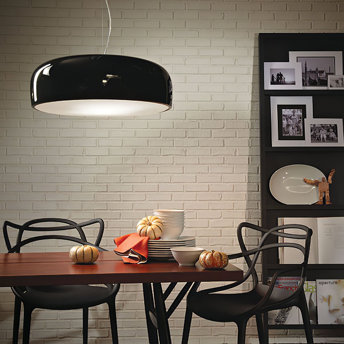 Modern Minimalist Oval Aluminum Pendant Light Potlid Style Ceiling Hanging Lamp for Home