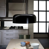 Modern Minimalist Oval Aluminum Pendant Light Potlid Style Ceiling Hanging Lamp for Home