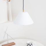 Modern Minimalist Pendant Ceiling Light Fixture with Adjustable Cable and Metal Shade