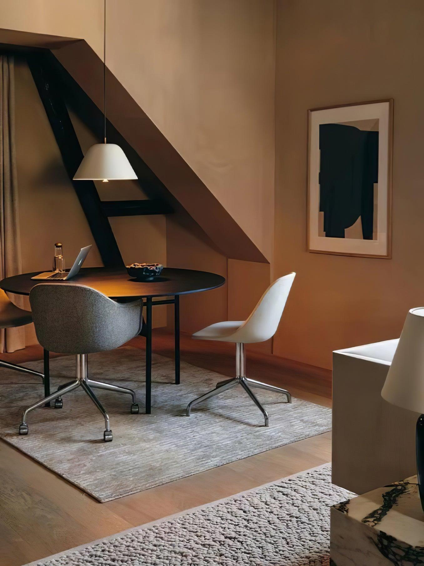 Modern Minimalist Pendant Ceiling Light Fixture with Adjustable Cable and Metal Shade