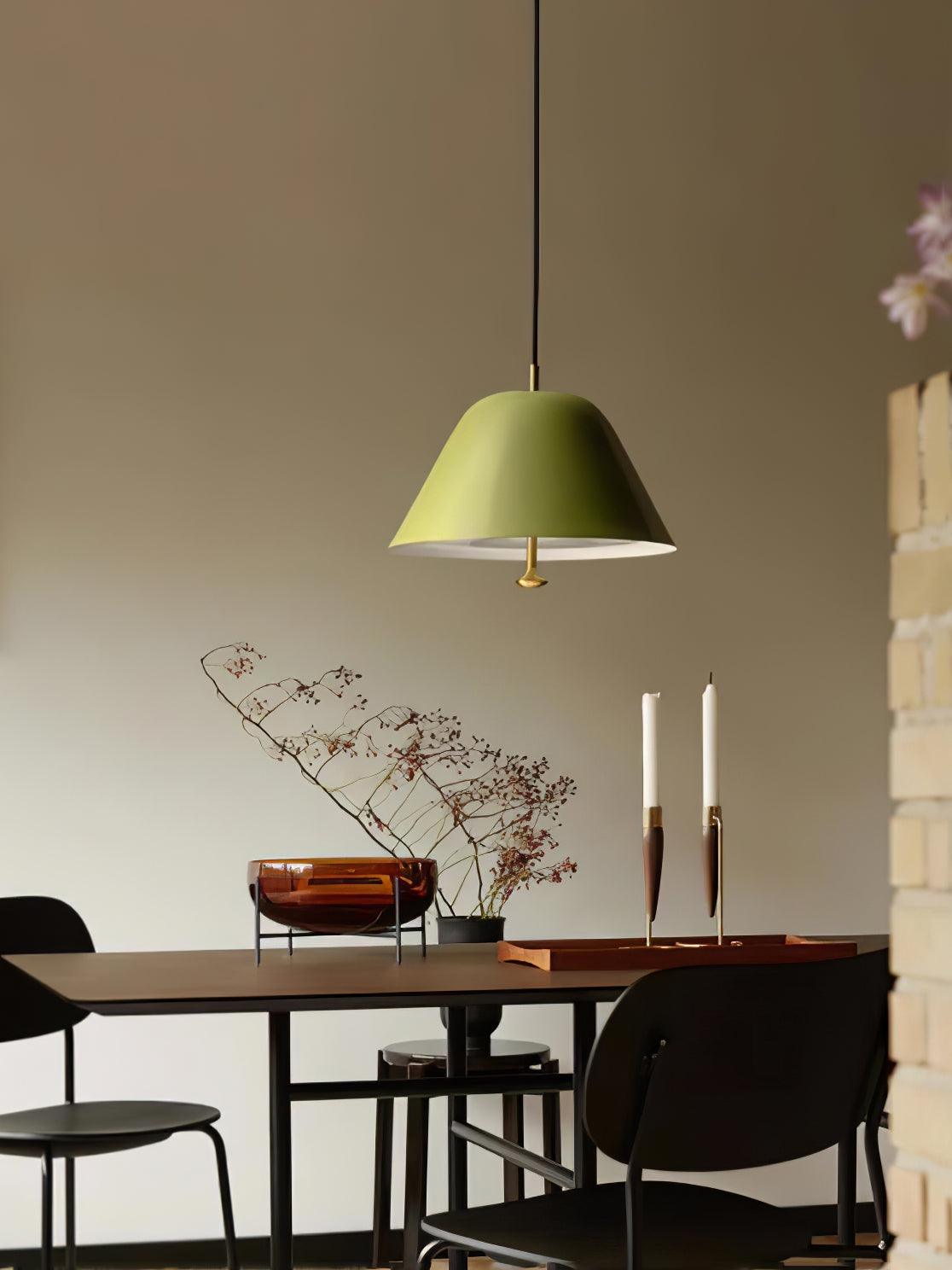 Modern Minimalist Pendant Ceiling Light Fixture with Adjustable Cable and Metal Shade