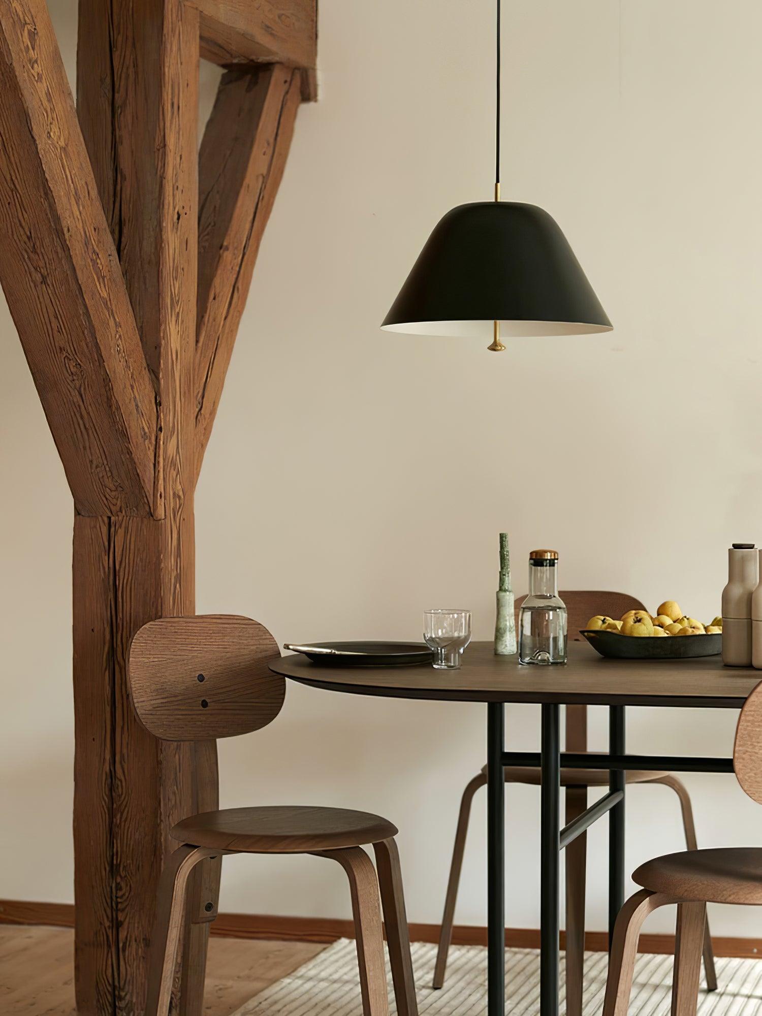 Modern Minimalist Pendant Ceiling Light Fixture with Adjustable Cable and Metal Shade