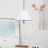 Modern Minimalist Pendant Ceiling Light Fixture with Adjustable Cable and Metal Shade