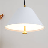 Modern Minimalist Pendant Ceiling Light Fixture with Adjustable Cable and Metal Shade