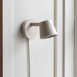 Modern Minimalist Plug In LED Wall Sconce with Adjustable Head and Inline Switch