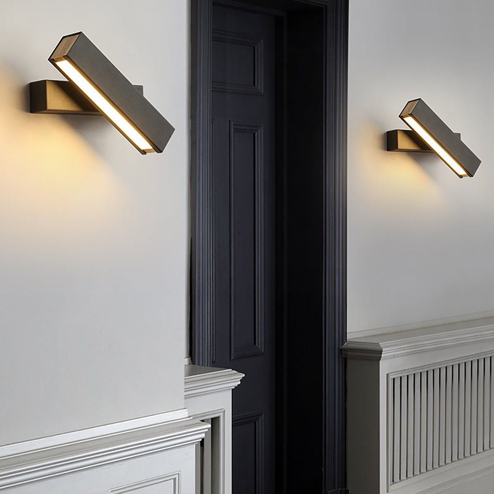 Modern Minimalist Rotatable LED Wall Sconce for Bedroom and Living Room Background Lighting