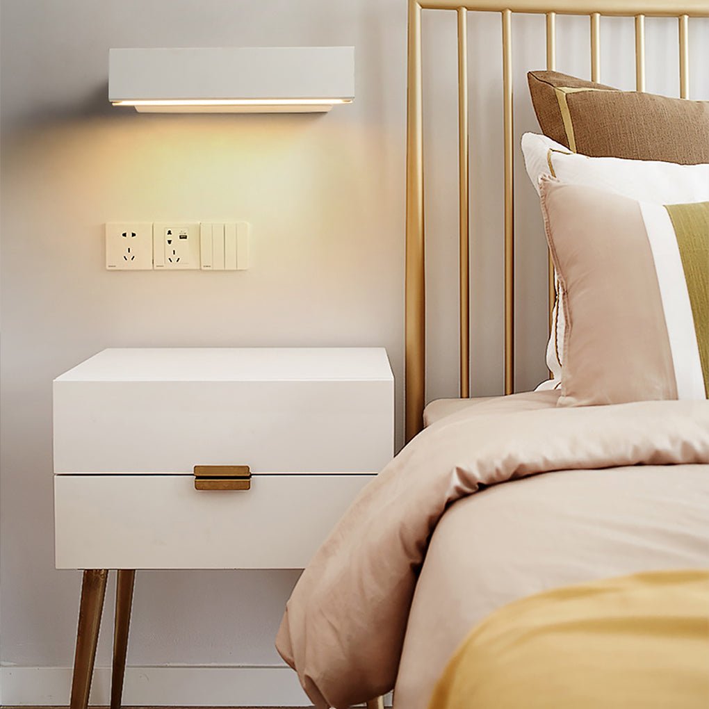 Modern Minimalist Rotatable LED Wall Sconce for Bedroom and Living Room Background Lighting