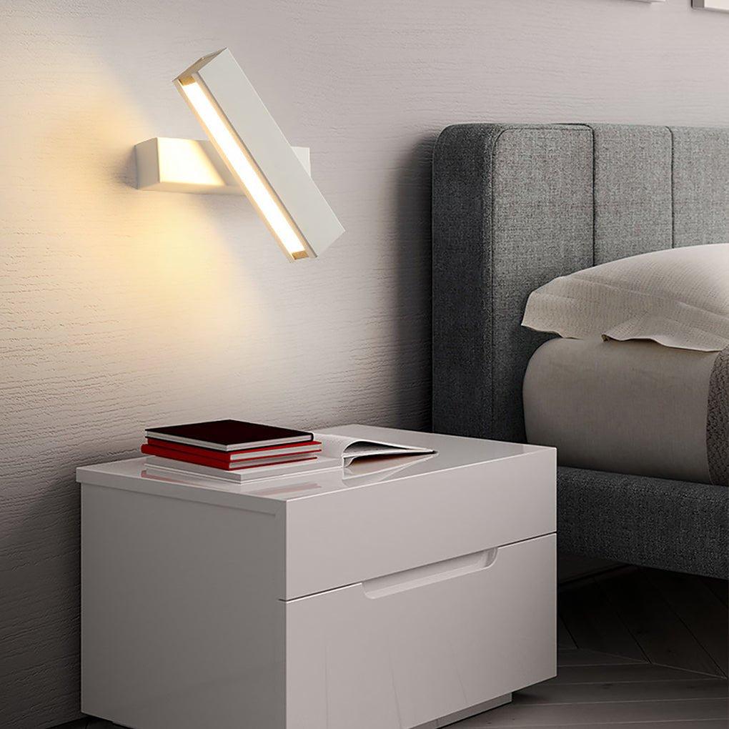Modern Minimalist Rotatable LED Wall Sconce for Bedroom and Living Room Background Lighting