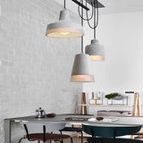 Modern Minimalist Round Cement Pendant Light Industrial Resin Chandelier for Home Decor