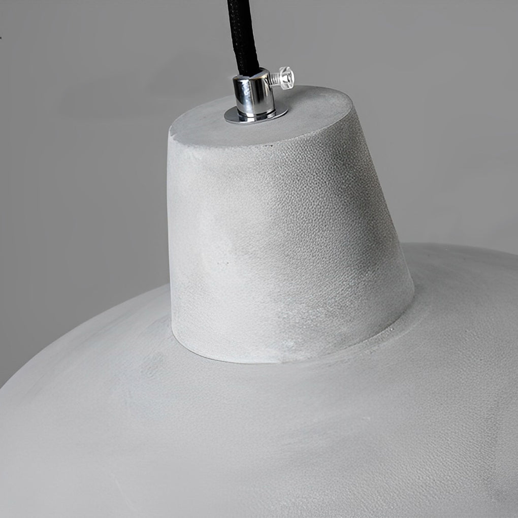 Modern Minimalist Round Cement Pendant Light Industrial Resin Chandelier for Home Decor