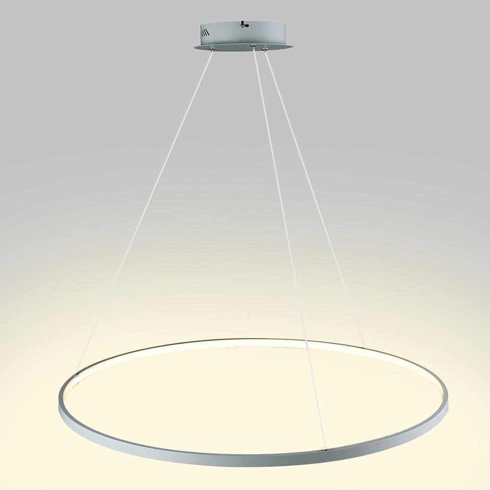 Modern Minimalist Round LED Pendant Light 30W Dimmable Single Ring Hanging Chandelier for Bedroom