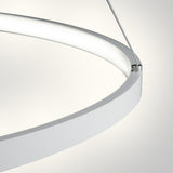 Modern Minimalist Round LED Pendant Light 30W Dimmable Single Ring Hanging Chandelier for Bedroom