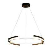 Modern Minimalist Round LED Pendant Light Stepless Dimming Nordic Ring Chandelier