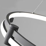Modern Minimalist Round LED Pendant Light Stepless Dimming Nordic Ring Chandelier