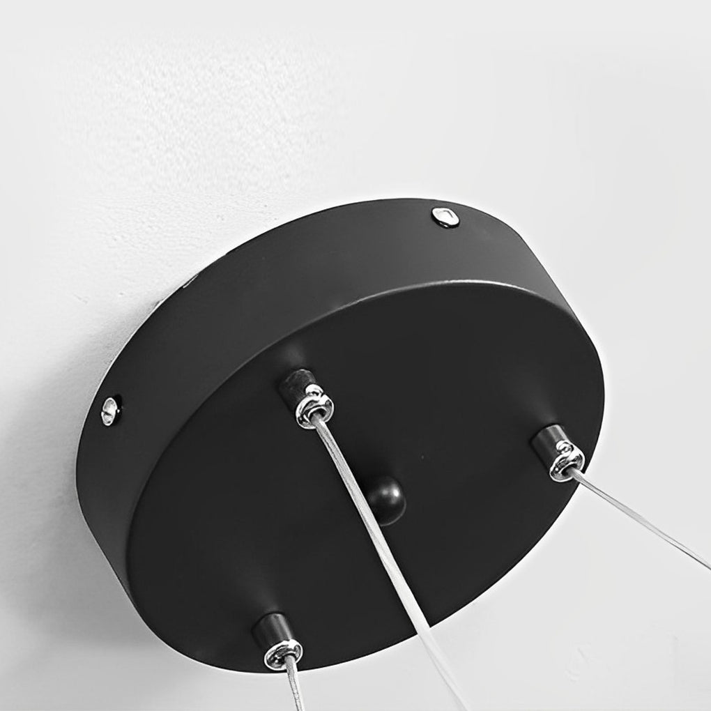Modern Minimalist Round LED Pendant Light Stepless Dimming Nordic Ring Chandelier