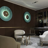 Modern Minimalist Round Metal Disc LED Wall Sconce for Indirect Interior Lighting