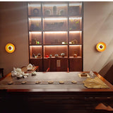 Modern Minimalist Round Metal Disc LED Wall Sconce for Indirect Interior Lighting