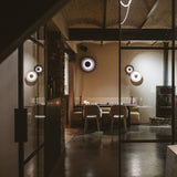 Modern Minimalist Round Metal Disc LED Wall Sconce for Indirect Interior Lighting