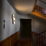 Modern Minimalist Round Metal Disc LED Wall Sconce for Indirect Interior Lighting