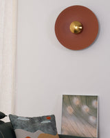 Modern Minimalist Round Metal Disc LED Wall Sconce for Indirect Interior Lighting