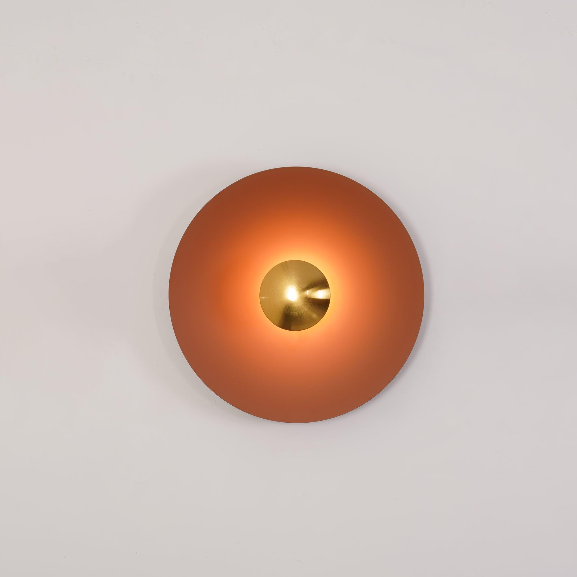 Modern Minimalist Round Metal Disc LED Wall Sconce for Indirect Interior Lighting