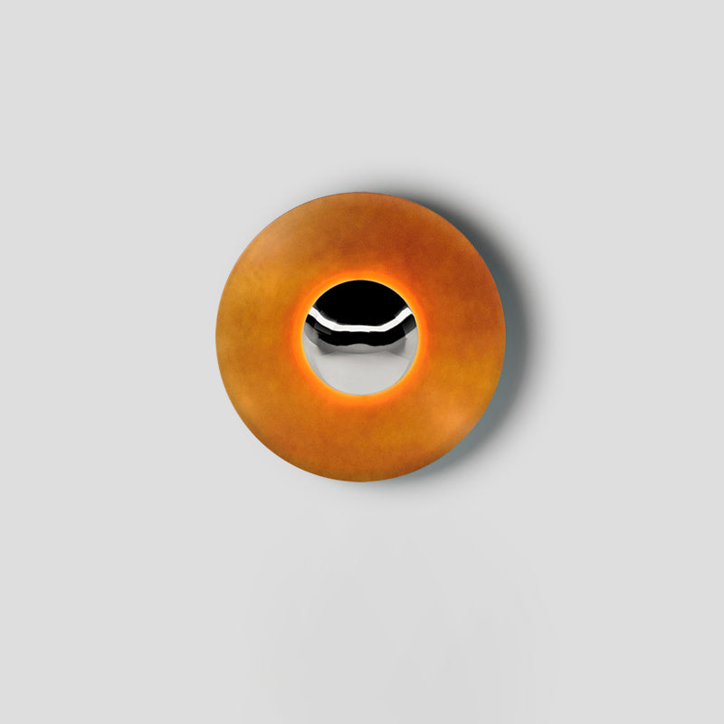 Modern Minimalist Round Metal Disc LED Wall Sconce for Indirect Interior Lighting