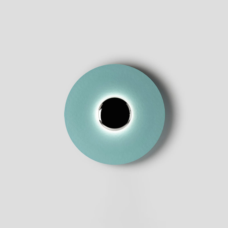 Modern Minimalist Round Metal Disc LED Wall Sconce for Indirect Interior Lighting