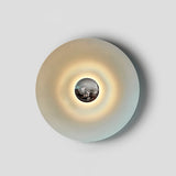 Modern Minimalist Round Metal Disc LED Wall Sconce for Indirect Interior Lighting