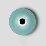 Modern Minimalist Round Metal Disc LED Wall Sconce for Indirect Interior Lighting