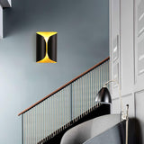 Modern Minimalist Sculptural Wall Sconce Set of Two Decorative LED Bracket Lights
