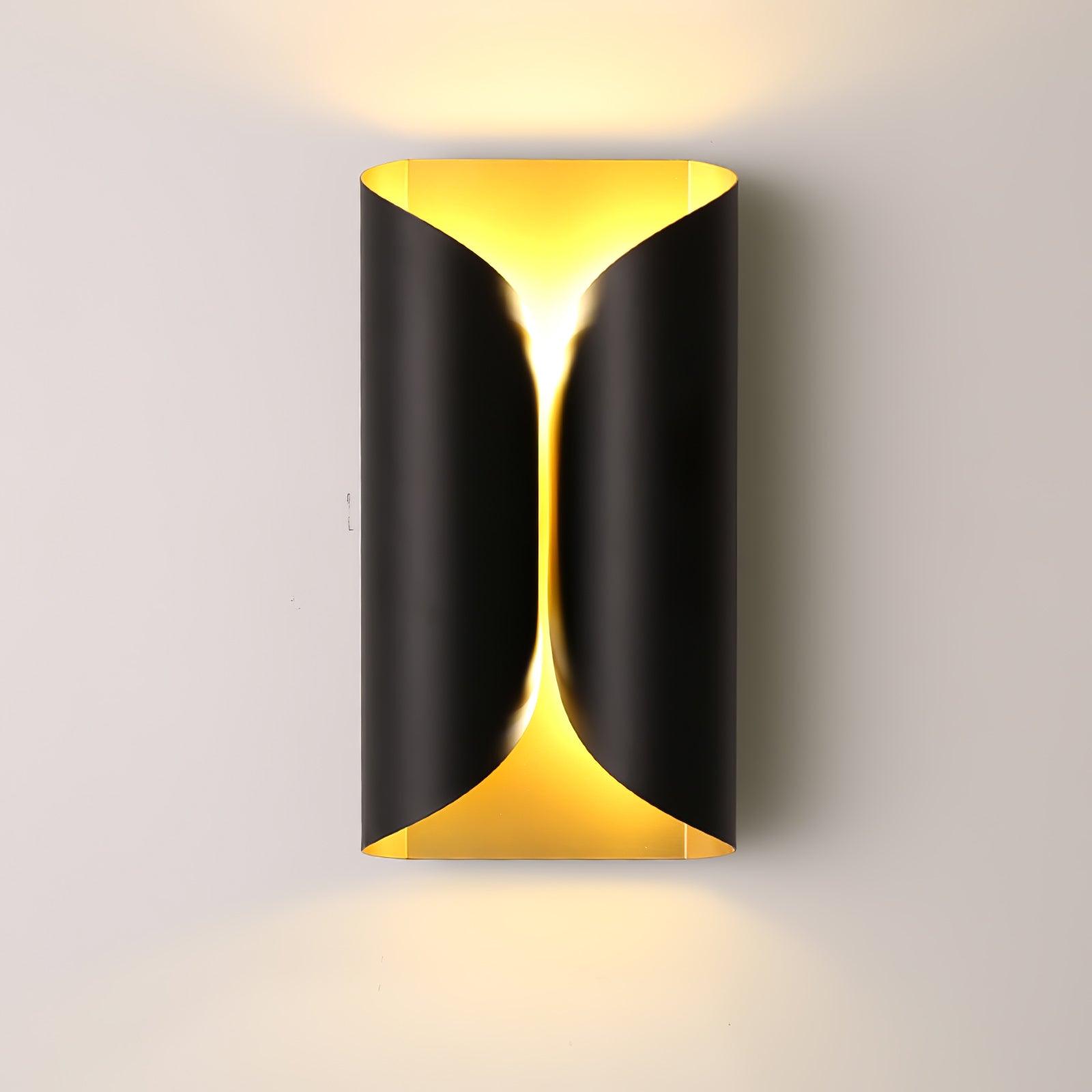 Modern Minimalist Sculptural Wall Sconce Set of Two Decorative LED Bracket Lights