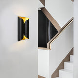 Modern Minimalist Sculptural Wall Sconce Set of Two Decorative LED Bracket Lights