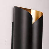 Modern Minimalist Sculptural Wall Sconce Set of Two Decorative LED Bracket Lights