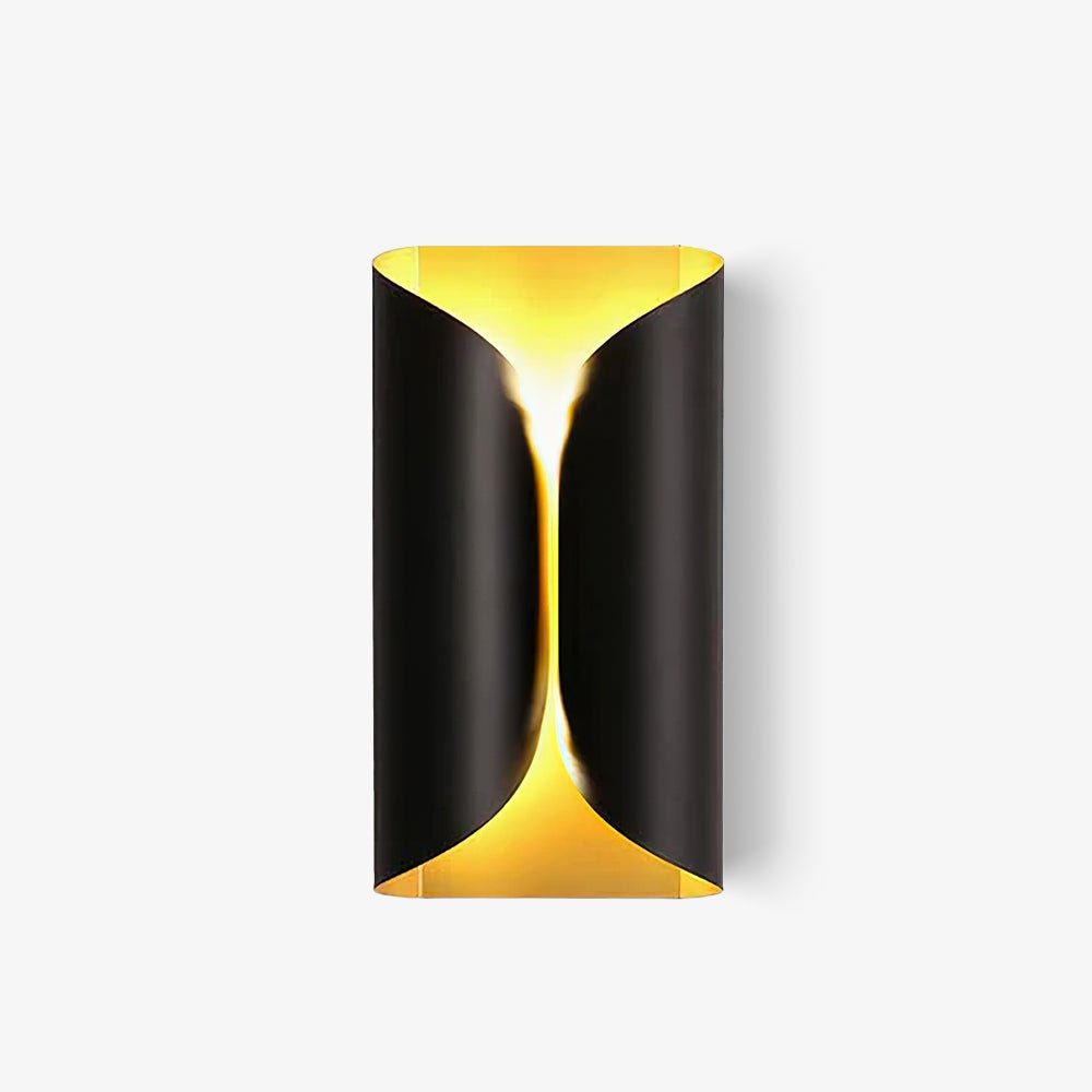 Modern Minimalist Sculptural Wall Sconce Set of Two Decorative LED Bracket Lights