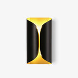 Modern Minimalist Sculptural Wall Sconce Set of Two Decorative LED Bracket Lights