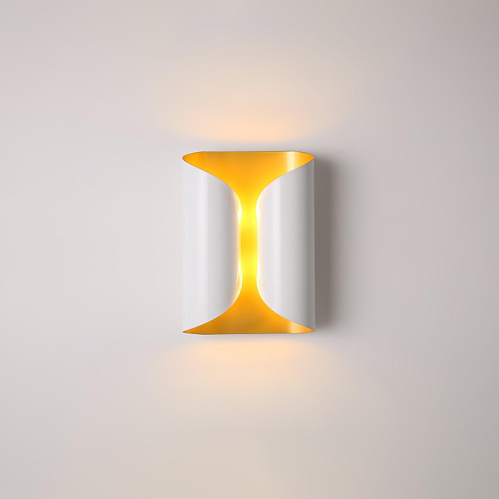 Modern Minimalist Sculptural Wall Sconce Set of Two Decorative LED Bracket Lights