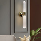 Modern Minimalist Strip LED Wall Sconce with 3 Color Step Dimming for Living Room and Bedroom