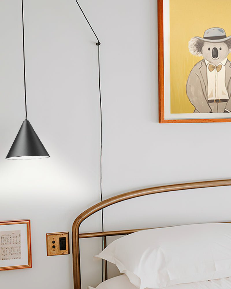 Modern Minimalist Swag Pendant Light with Extra Long Cable for Geometric Ceiling Designs