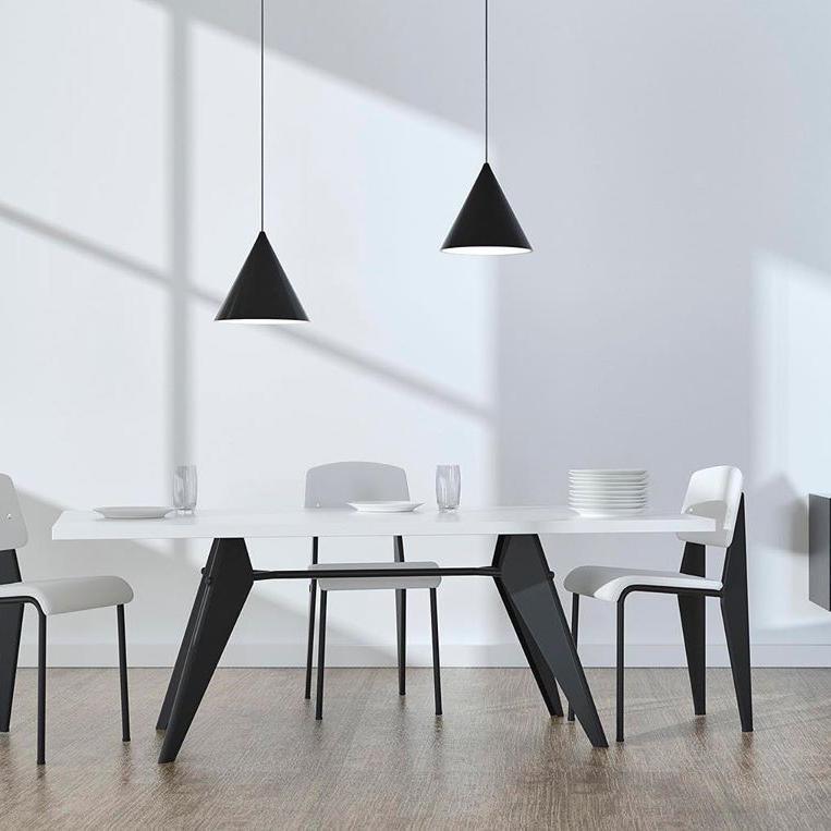 Modern Minimalist Swag Pendant Light with Extra Long Cable for Geometric Ceiling Designs