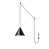 Modern Minimalist Swag Pendant Light with Extra Long Cable for Geometric Ceiling Designs