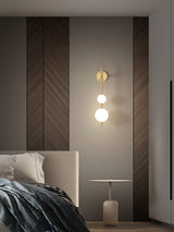 Modern Minimalist Vertical Glass Globe Wall Sconce for Bedroom Hallway and Bathroom Lighting