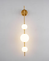 Modern Minimalist Vertical Glass Globe Wall Sconce for Bedroom Hallway and Bathroom Lighting